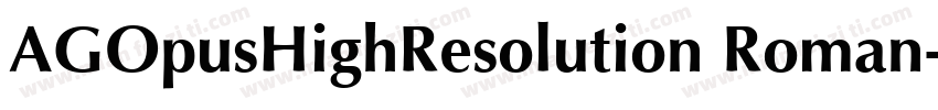AGOpusHighResolution Roman字体转换